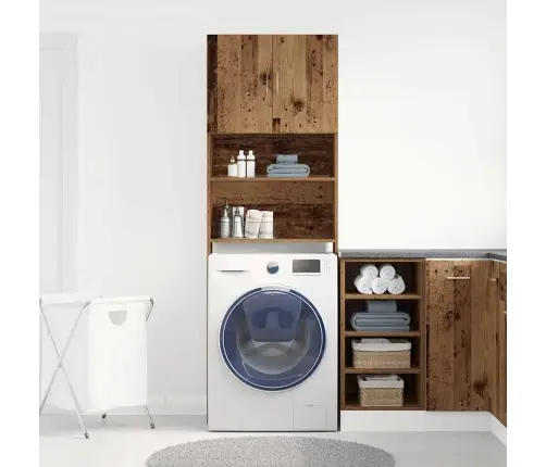 Veļasmašīnas Plaukts, Ozola, 64X24X190 Cm, Inženierijas Koks Vidaxl