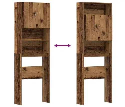 Veļasmašīnas Plaukts, Ozola, 64X24X190 Cm, Inženierijas Koks Vidaxl