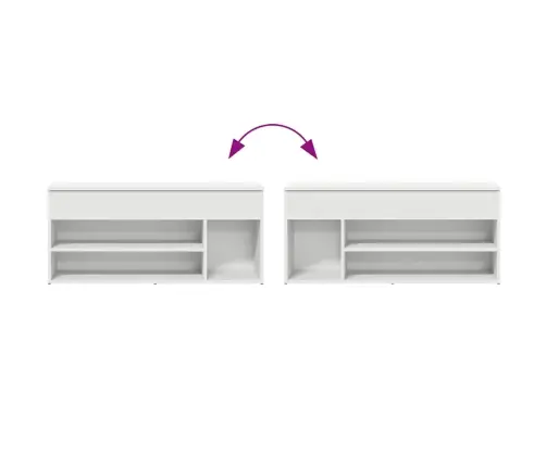 Apavu Sols Balts 102X30,5X45 Cm Engineered Wood Vidaxl