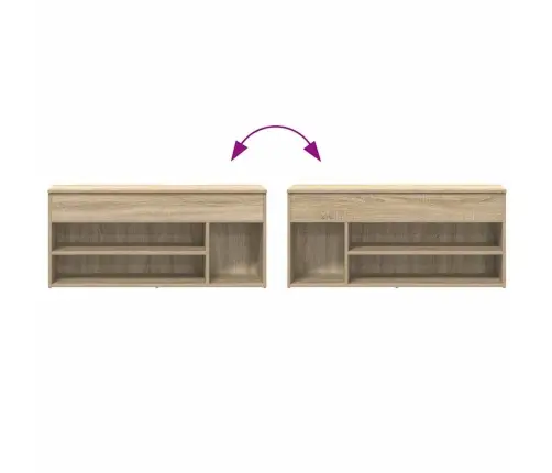 Apavu Skapītis, Ozola Krāsa, 102X30,5X45 Cm, Inženierijas Koks Vidaxl