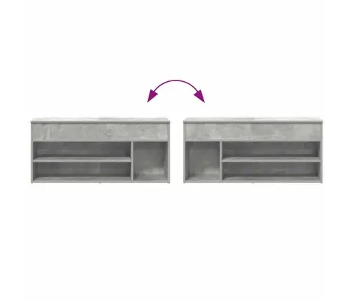 Jalatsipink, Betoonhall, 102X30,5X45 cm Tehispuit