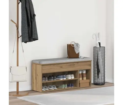 Apavu Plaukts, Koka Krāsa, 102X30,5X45 Cm, Inženierijas Koks Vidaxl