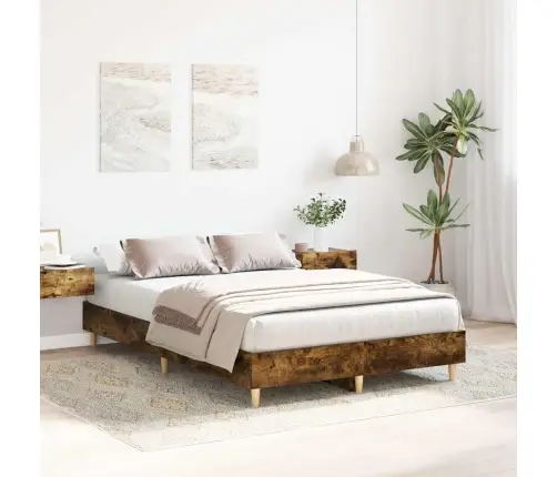 Gulta Bez Matrača, Ozolkoka, 120X200 Cm, Inženierijas Koks Vidaxl