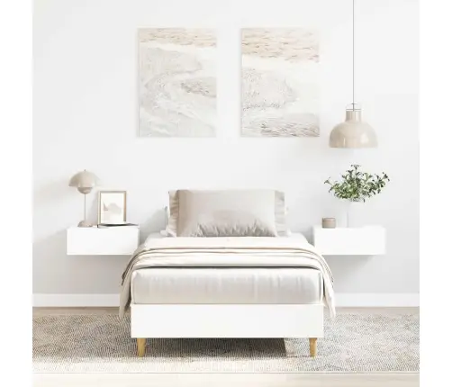 Voodiraam Ilma Madratsita, Valge, 90 X 200 cm Tehispuit