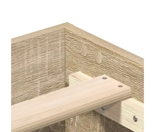 Voodiraam Ilma Madratsita, Sonoma Tamm 90X200 cm Tehispuit