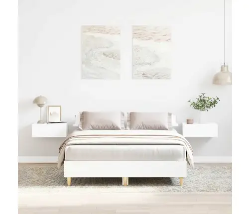 Lovos Rėmas Be Čiužinio, Baltas, 140X190 cm Apdirbta Mediena