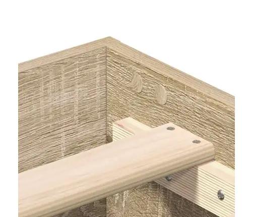 Voodiraam Ilma Madratsita, Sonoma Tamm 120X190 cm Tehispuit
