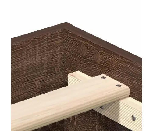 Voodiraam Ilma Madratsita, Pruun Tamm 90X190 cm Tehispuit