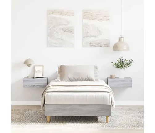 Voodiraam Ilma Madratsita, Hall Sonoma Tamm, 75X190 Cm