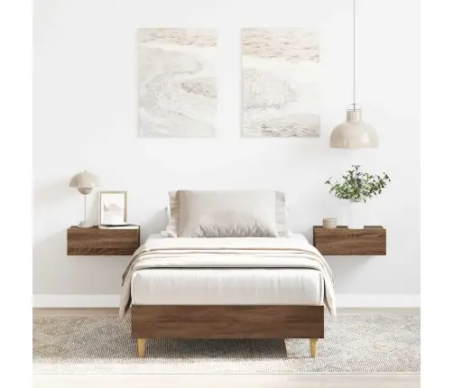 Voodiraam Ilma Madratsita, Pruun Tamm 75X190 cm Tehispuit