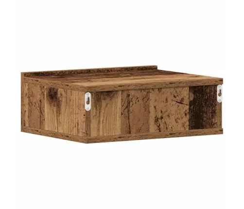 Peldošais Naktsskapītis Old Wood 40X32X15 Cm Engineered Wood Vidaxl