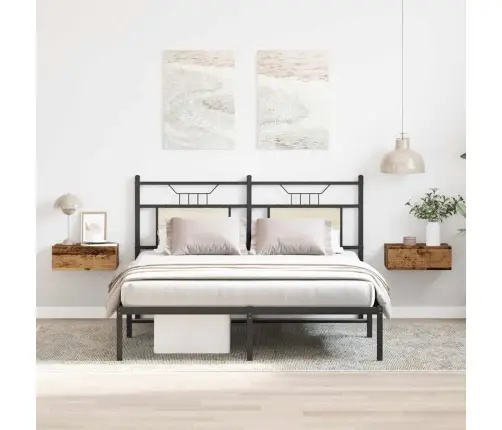 Peldošie Naktsgaldiņi 2 Gab Old Wood 40X32X15 Cm Vidaxl