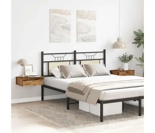 Peldošie Naktsgaldiņi 2 Gab Old Wood 40X32X15 Cm Vidaxl