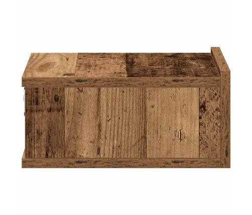Peldošie Naktsgaldiņi 2 Gab Old Wood 40X32X15 Cm Vidaxl