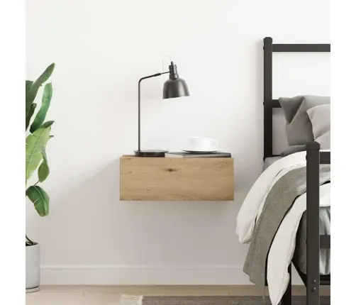 Peldošais Naktsskapītis Artisan Ozols 40X32X15 Cm Vidaxl