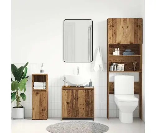 Izlietnes Skapītis, Veca Koka, 60X33X60 Cm, Inženierijas Koks Vidaxl