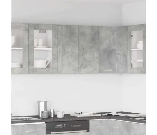 Virtuves Sienas Skapis Betons Pelēks 60X31X60 Cm Vidaxl