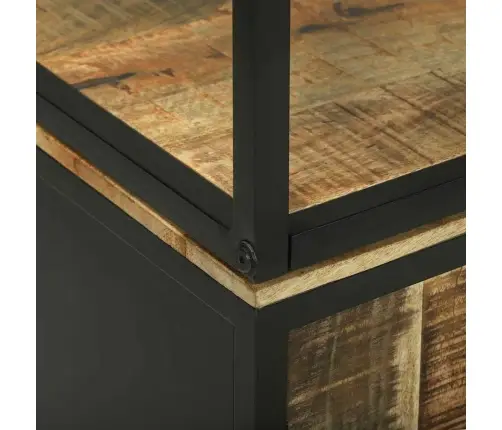 Augstais Galds 70X35X180 Cm Ciets Raupjs Mangovood Vidaxl