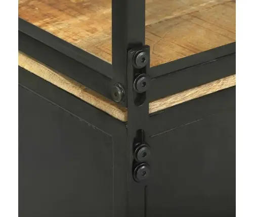 Augstais Galds 70X35X180 Cm Ciets Raupjs Mangovood Vidaxl