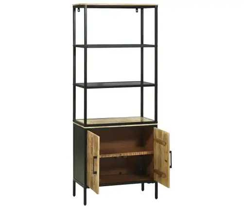 Augstais Galds 70X35X180 Cm Ciets Raupjs Mangovood Vidaxl
