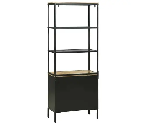 Augstais Galds 70X35X180 Cm Ciets Raupjs Mangovood Vidaxl