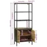 Augstais Galds 70X35X180 Cm Ciets Raupjs Mangovood Vidaxl