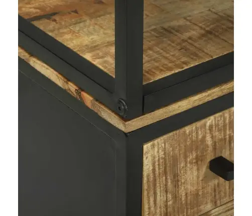Augstais Plaukts 70X35X180 Cm Ciets Rupjš Mango Koks Vidaxl