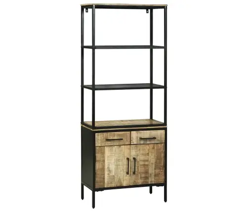 Augstais Plaukts 70X35X180 Cm Ciets Rupjš Mango Koks Vidaxl