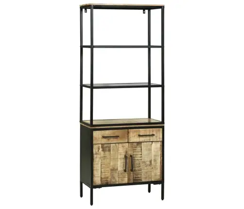 Augstais Plaukts 70X35X180 Cm Ciets Rupjš Mango Koks Vidaxl