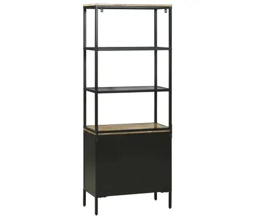 Augstais Plaukts 70X35X180 Cm Ciets Rupjš Mango Koks Vidaxl