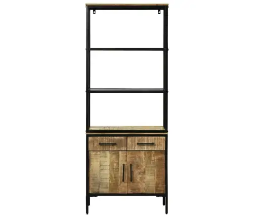 Augstais Plaukts 70X35X180 Cm Ciets Rupjš Mango Koks Vidaxl