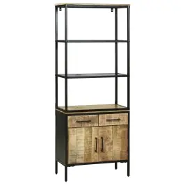 Augstais Skapītis Brūna 70 X 35 X 180 Cm Cieta Mango Koksne Vidaxl