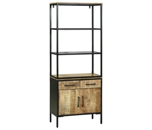 Augstais Plaukts 70X35X180 Cm Ciets Rupjš Mango Koks Vidaxl