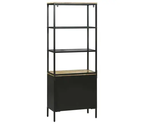 Augsts Skapītis 70X35X180 Cm Solid Rough Wood Mango Vidaxl