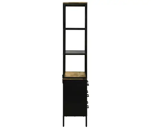 Augsts Skapītis 70X35X180 Cm Solid Rough Wood Mango Vidaxl