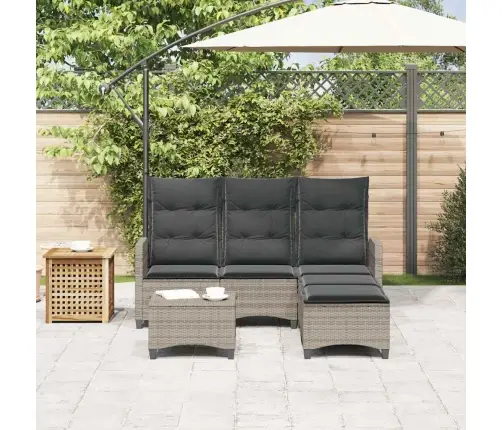 Sodo Komplektas Su Pagalvėlėmis L Formos, 3 Dalių, Poliratanas