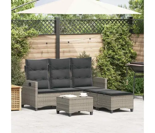 Sodo Komplektas Su Pagalvėlėmis L Formos, 3 Dalių, Poliratanas