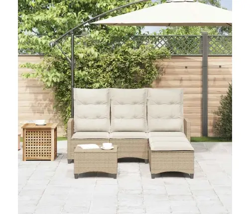 3-Daļīgs Dārza Dīvānu Komplekts, Matrači, Bēša L-Veida Vidaxl 3-Daļīgs Dārza Dīvānu Komplekts, Matrači, Bēša L-Veida Vidaxl