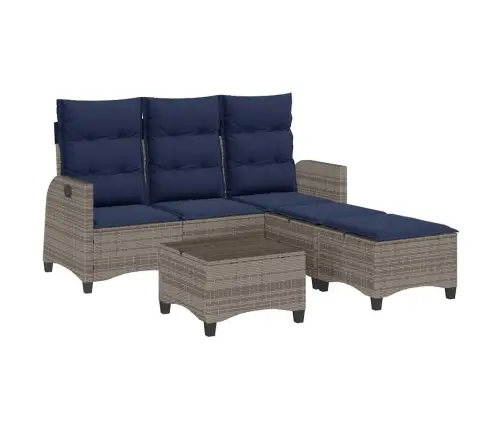 Sodo Komplektas Su Pagalvėlėmis L Formos, 3 Dalių, Poliratanas