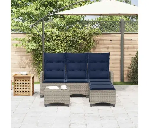 Sodo Komplektas Su Pagalvėlėmis L Formos, 3 Dalių, Poliratanas