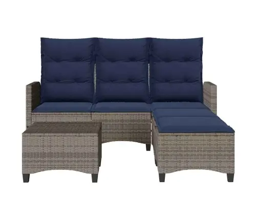 Sodo Komplektas Su Pagalvėlėmis L Formos, 3 Dalių, Poliratanas