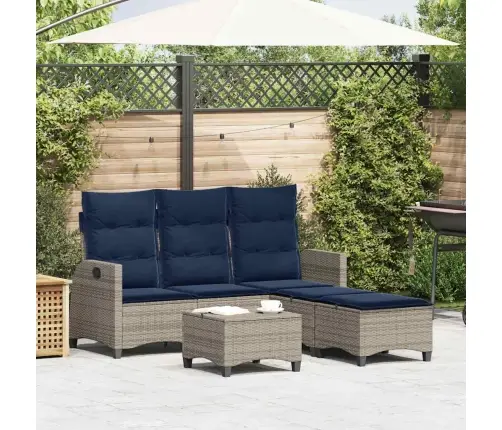 Sodo Komplektas Su Pagalvėlėmis L Formos, 3 Dalių, Poliratanas