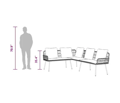 2 Daļu Dārza Dīvānu Komplekts Ar Spilveniem Melnā Poliratanā Vidaxl