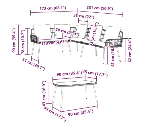 2 Daļu Dārza Dīvānu Komplekts Ar Spilveniem Melnā Poliratanā Vidaxl