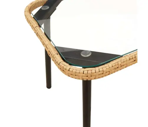 4 Gabalu Dārza Dīvānu Komplekts Ar Spilveniem, Dabīgais Poliratanas Vidaxl