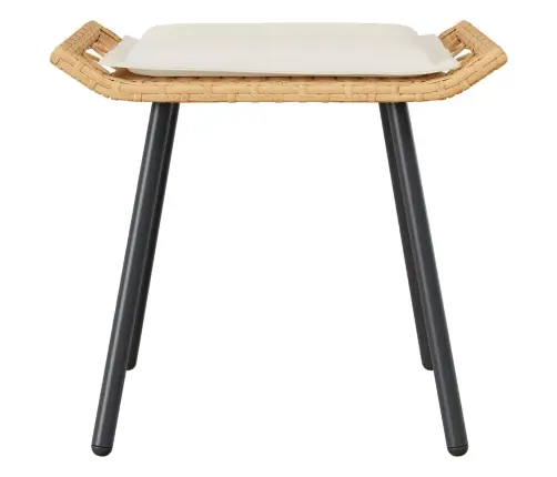 4 Gabalu Dārza Dīvānu Komplekts Ar Spilveniem, Dabīgais Poliratanas Vidaxl