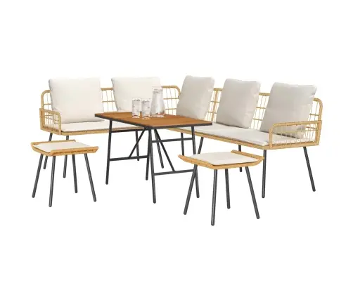 Aia Diivanikomplekt 4 Pcs Beež Polürotang