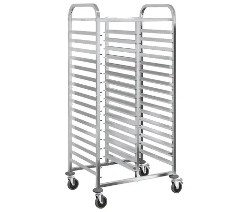 Paplātes Ratiņi Ar 32 Gn Konteineriem 75X55X162,5 Cm Vidaxl