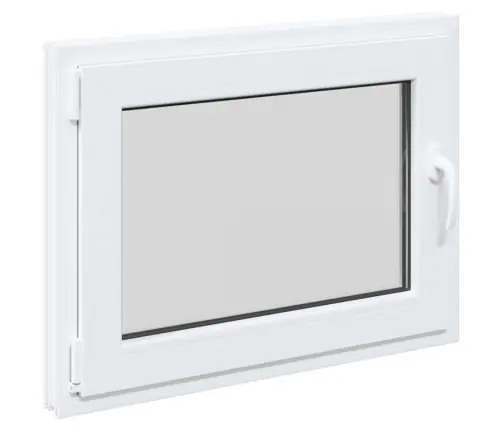 Rūsio Langas "Risor", 80X70 cm Atverčiamas Ir Pasukamas, Din, Kairinis, Baltas