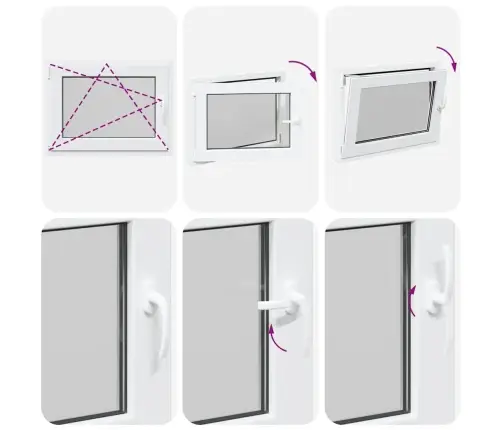 Rūsio Langas "Risor", 80X70 cm Atverčiamas Ir Pasukamas, Din, Kairinis, Baltas